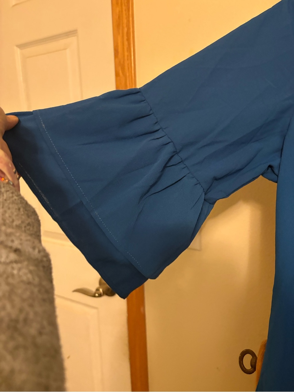Blue Bell Sleeve Blouse